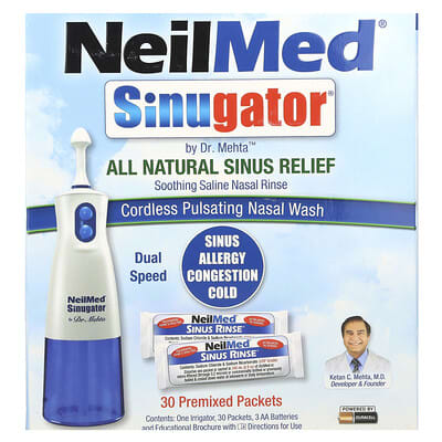 Беспроводная система для промывания носа Sinugator®, набор из 3 предметов от NeilMed