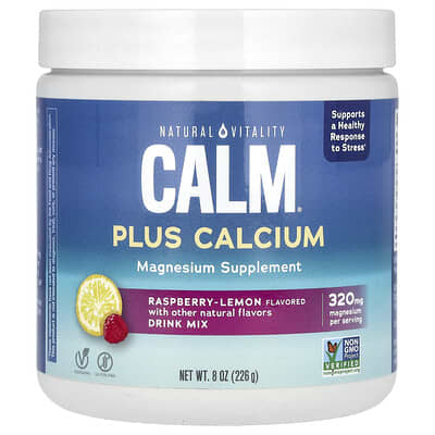 MAXCALM®, Plus Calcium, Raspberry-Lemon, 8 oz (227 g)