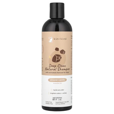 Deep Clean Natural Shampoo, For Dogs, Almond + Vanilla, 12 fl oz (354 ml)