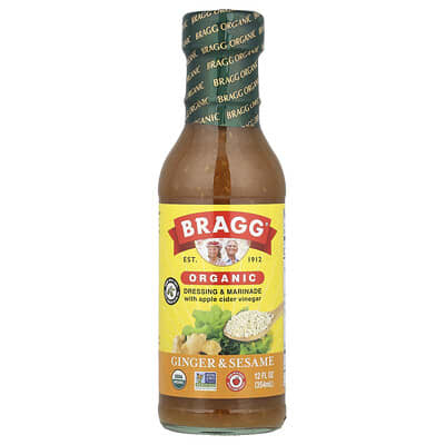 Organic Dressing & Marinade with Apple Cider Vinegar, Ginger & Sesame, 12 fl oz (354 ml)