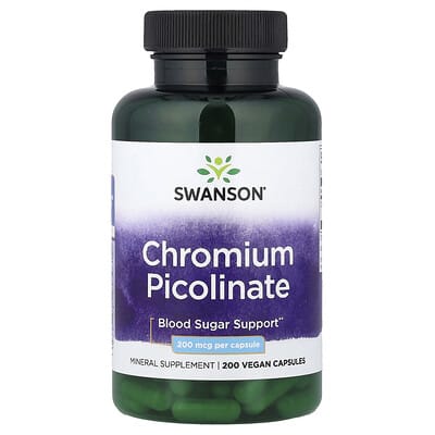 Chromium Picolinate, 200 mcg, 200 Vegan Capsules