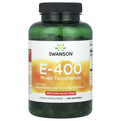 Vitamin E-400 Mixed Tocopherols, 268 mg (400 IU), 250 Softgels