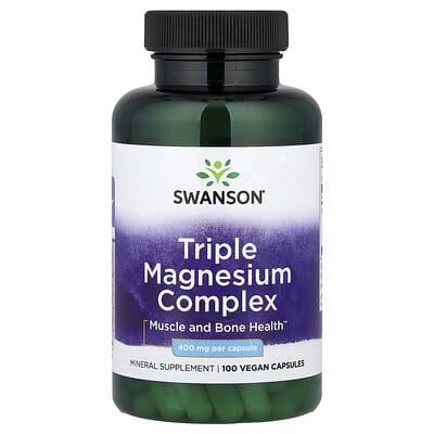 Triple Magnesium Complex, 400 mg, 100 Vegan Capsules