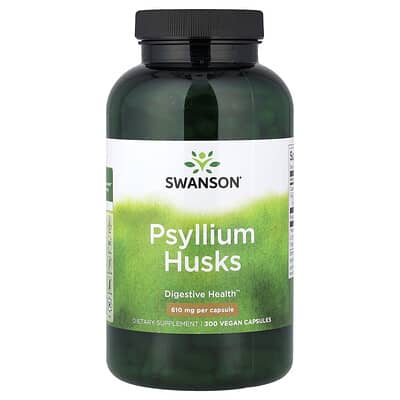 Psyllium Husks, 610 mg, 300 Vegan Capsules