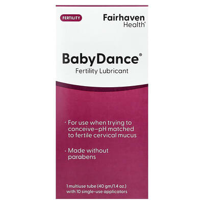 Baby Dance®, лубрикант для фертильности, 1 многоразовый тюбик с 10 одноразовыми аппликаторами