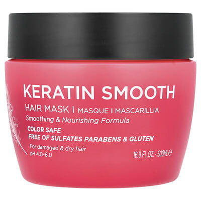 Маска для волос Keratin Smooth, 16.9 fl oz (500 ml)