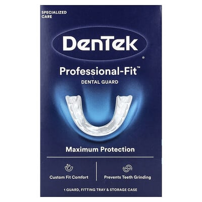 DenTek Professional-Fit™ Капа для зубов, 1 лоток + 1 футляр + 1 капа