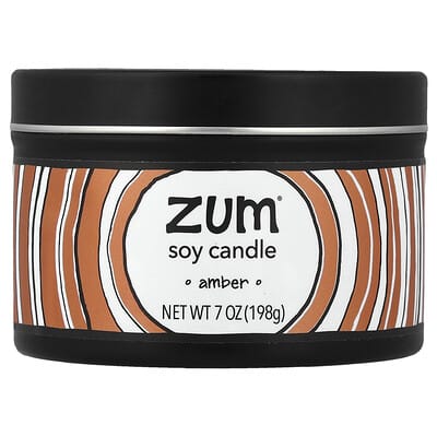Soy Candle, Amber, 7 oz (198 g)