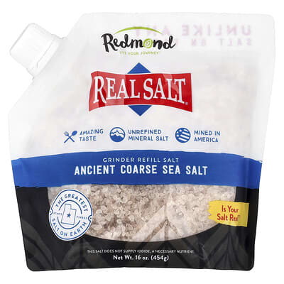 Real Salt®, Ancient Coarse Sea Salt, Grinder Refill Salt, 16 oz (454 g)