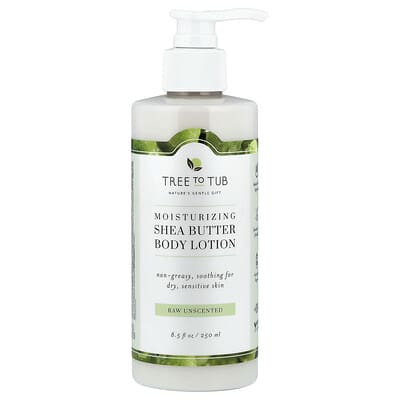 Tree To Tub увлажняющий лосьон для тела с маслом ши для сухой чувствительной кожи, без запаха, 8.5 fl oz (250 ml)