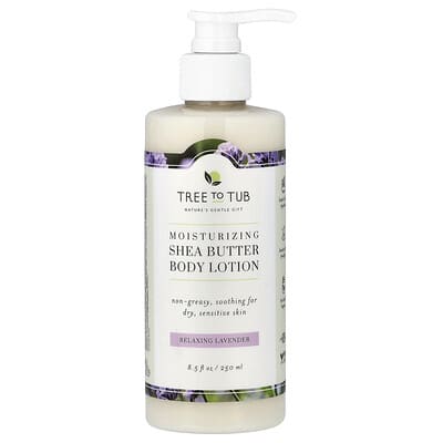 Moisturizing Shea Butter Body Lotion, For Dry, Sensitive Skin, Relaxing Lavender, 8.5 fl oz (250 ml)