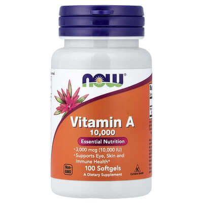 Vitamin A, 3,000 mcg (10,000 IU), 100 Softgels