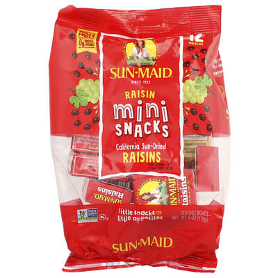 Raisin Mini Snacks, 12 Boxes, 0.5 oz Each