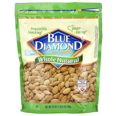 Almonds, Whole Natural, 25 oz (709 g)