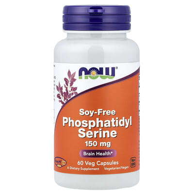 NOW Foods Phosphatidyl Serine без сои, 60 вегетарианских капсул
