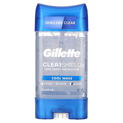 Gillette Clear Shield антиперспирант дезодорант Cool Wave 3.8 oz (107 g)