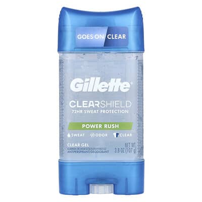 Gillette ClearShield антиперспирант дезодорант Power Rush 3.8 oz (107 g)