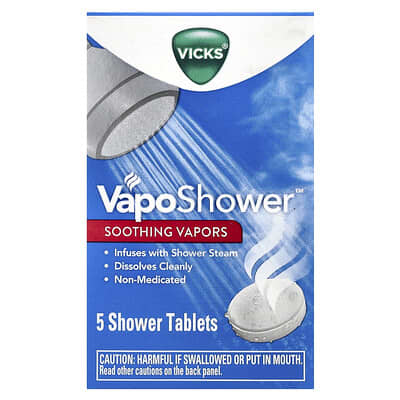 VapoShower™, успокаивающие пары, 5 таблеток для душа Vicks