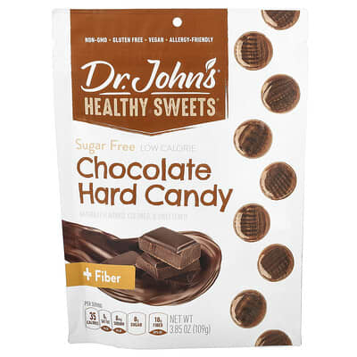 Chocolate Hard Candy, + Fiber, Sugar Free, 3.85 oz (109 g)