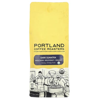 Organic Coffee, Dark Sumatra, Whole Bean, Bold Roast, 12 oz (340 g)
