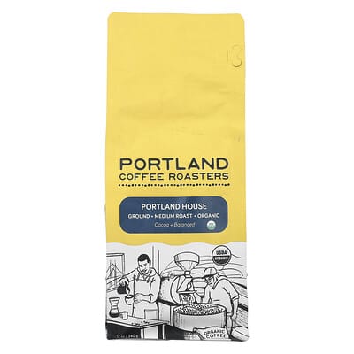 Organic Coffee, Ground, Medium Roast, Portland House, 12 oz (340 g)