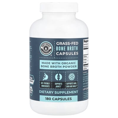 Костный бульон Grass-Fed, 180 капсул