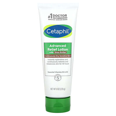 Advanced Relief Lotion with Shea Butter, Fragrance Free, 8 oz (226 g)
