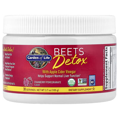 Детокс Beets с яблочным уксусом, Cranberry Pomegranate, 3.7 oz (105 g)