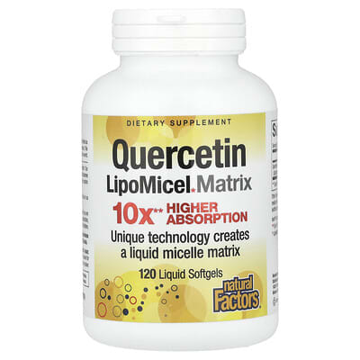 Quercetin LipoMicel Matrix, 250 mg, 120 Liquid Softgels