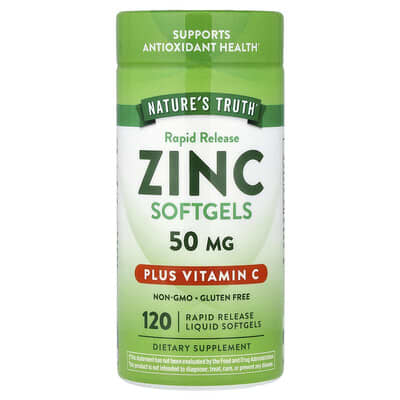 Витамин C и цинк Nature's Truth 120 жидких мягких капсул