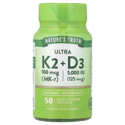 Ultra K2 + D3, 50 Quick Release Softgels