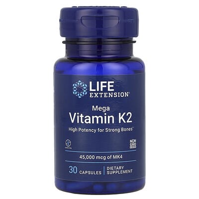 Mega Vitamin K2, 45,000 mcg, 30 капсул