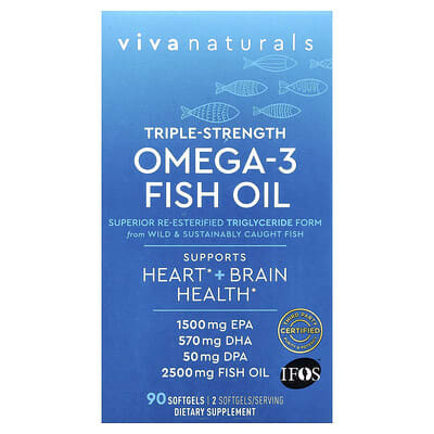 Omega-3 Fish Oil, 2,500 mg, 180 Softgels