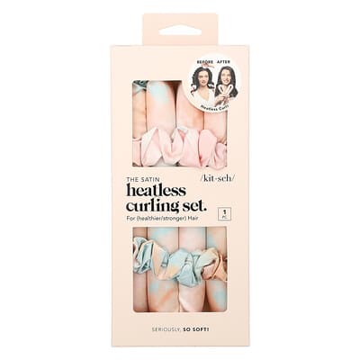 The Satin Heatless Curling Set, Sunset Tie Dye, 1 Set