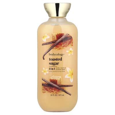 Bodycology 2 In 1 гель для душа и пена для ванны Toasted Sugar 16 fl oz (473 ml)