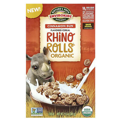 EnviroKidz Organic Rhino Rolls® сухой завтрак, корица, 9.5 oz (269 g)