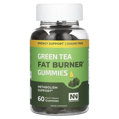 Green Tea Fat Burner Gummies, Metabolism Support, 60 Pectin-Based Gummies