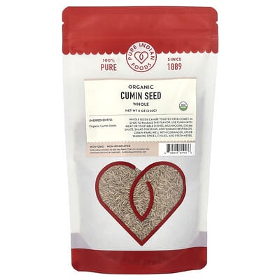Organic Cumin Seed, Whole, 8 oz (226 g)