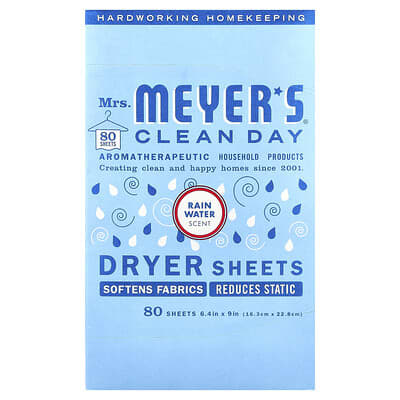 Dryer Sheets, Rain Water , 80 Sheets
