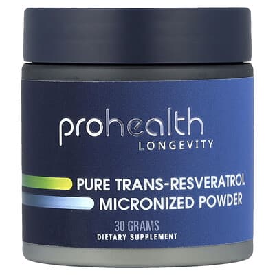 Pure Trans-Resveratrol, Micronized Powder, 30 g