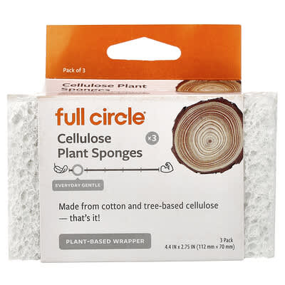 Cellulose Plant Sponges, 3 Count