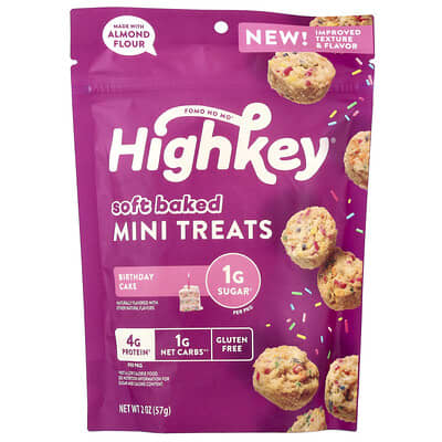 Soft Baked Mini Treats, Birthday Cake, 2 oz (57 g)