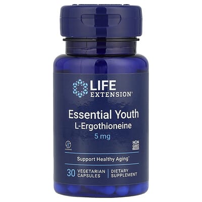 Essential Youth L-Ergothioneine, 5 mg, 30 вегетарианских капсул