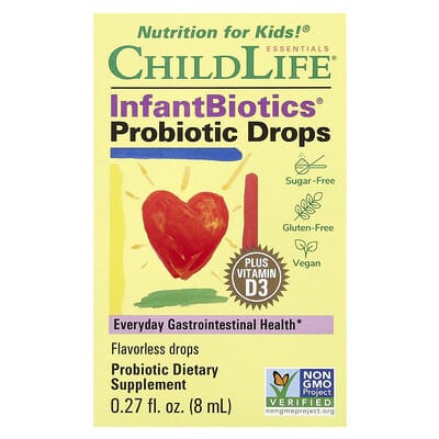 InfantBiotics®, Probiotic Drops, Flavorless, 0.27 fl oz (8 ml)