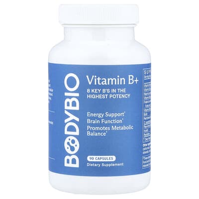 BodyBio витамин B+, 90 Capsules