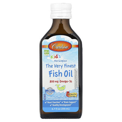 Kid's, Norwegian, The Very Finest Fish Oil, Just Peachie, 800 mg, 6.7 fl oz (200 ml)