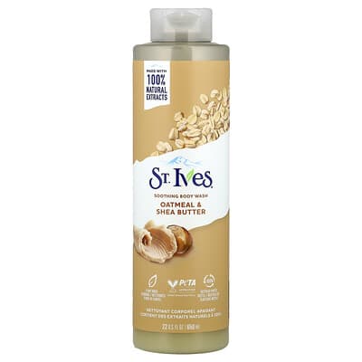 Успокаивающий гель для душа, овес и масло ши, 22 fl oz (650 ml)