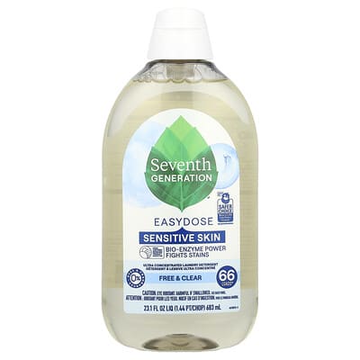Easydose, Ultra Concentrated Laundry Detergent, Free & Clear, 66 Loads, 23.1 fl oz (683 ml)