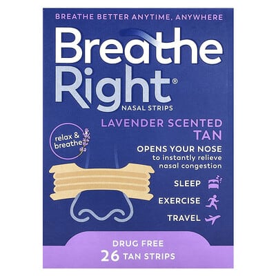 Nasal Strips, Lavender, 26 Tan Strips