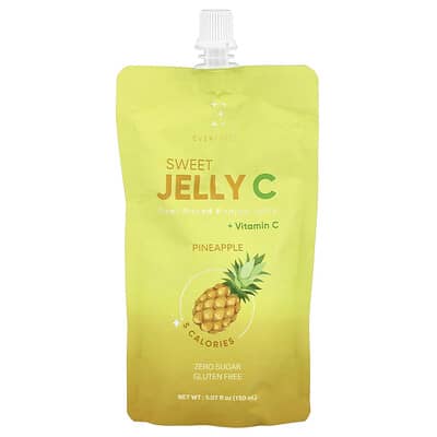Sweet Jelly C, растительное желе из конняку, ананас, 5.07 fl oz (150 ml)